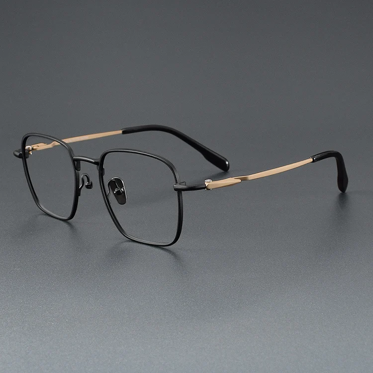 Luxury Titanium Eyeglasses - Gold, Lightweight & Stylish