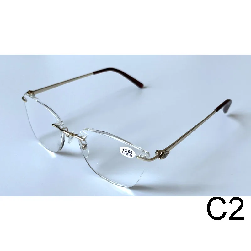 Luxury Cat-Eye Rimless Reading Glasses