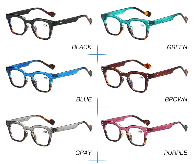 2026 Retro Square Reading Glasses - Anti Blue Light