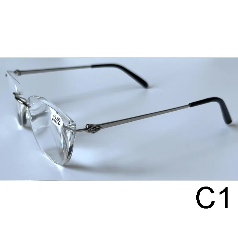 Luxury Cat-Eye Rimless Reading Glasses