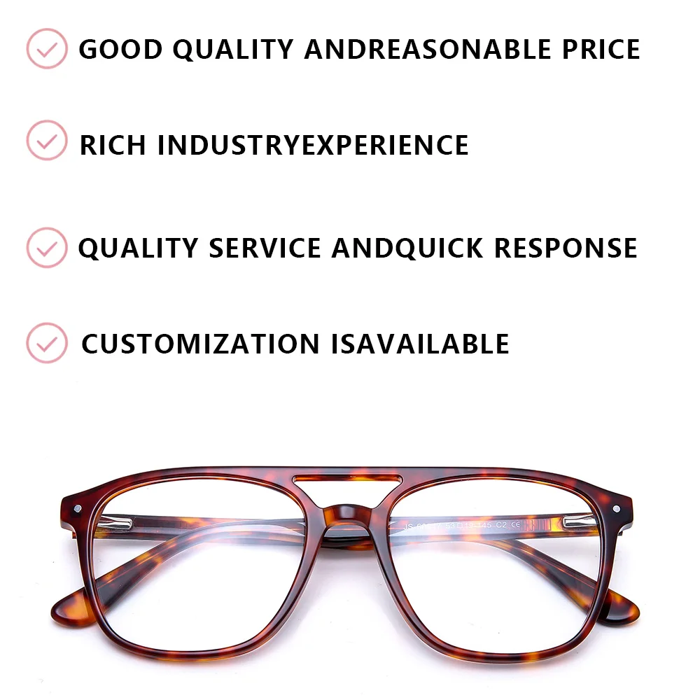 Custom Logo Vintage Square Eyeglasses for Men & Women