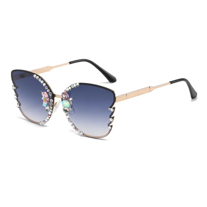 Luxury Rhinestone Butterfly Sunglasses for Women