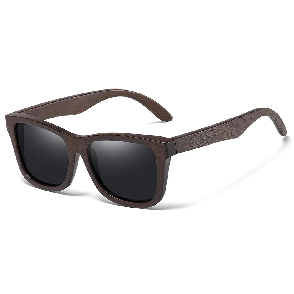 Custom Logo Wood Frame Polarized Sunglasses