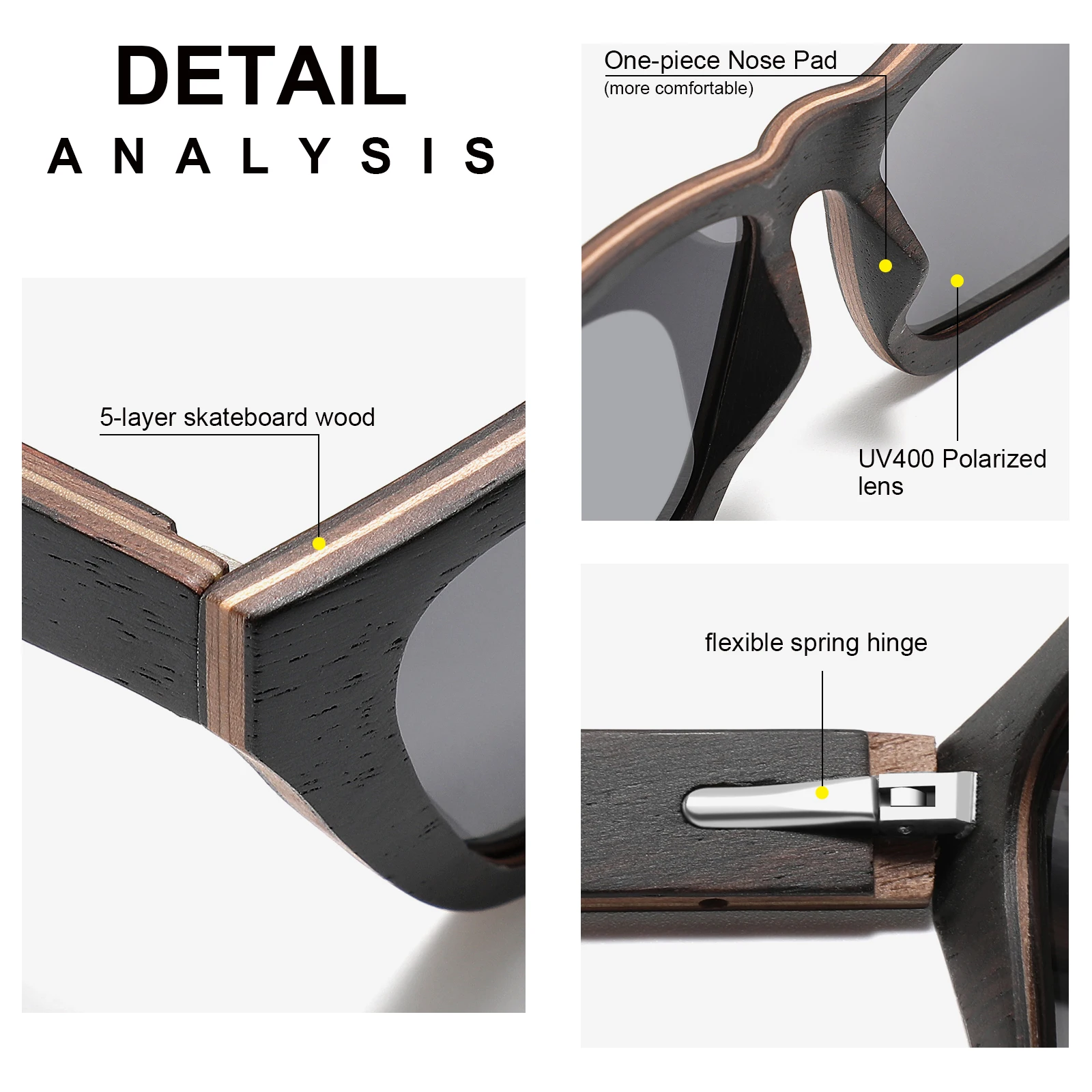 Luxury Retro Square Sunglasses with Polarized Lenses