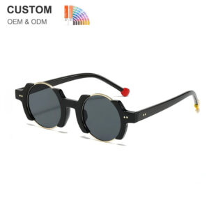 Unisex Half Frame Trendy Sunglasses with Custom Logo