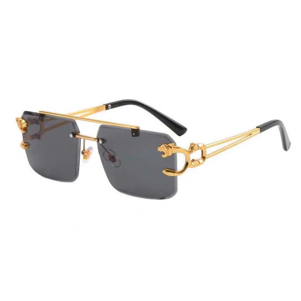 Rimless Square Metal Sunglasses for Women