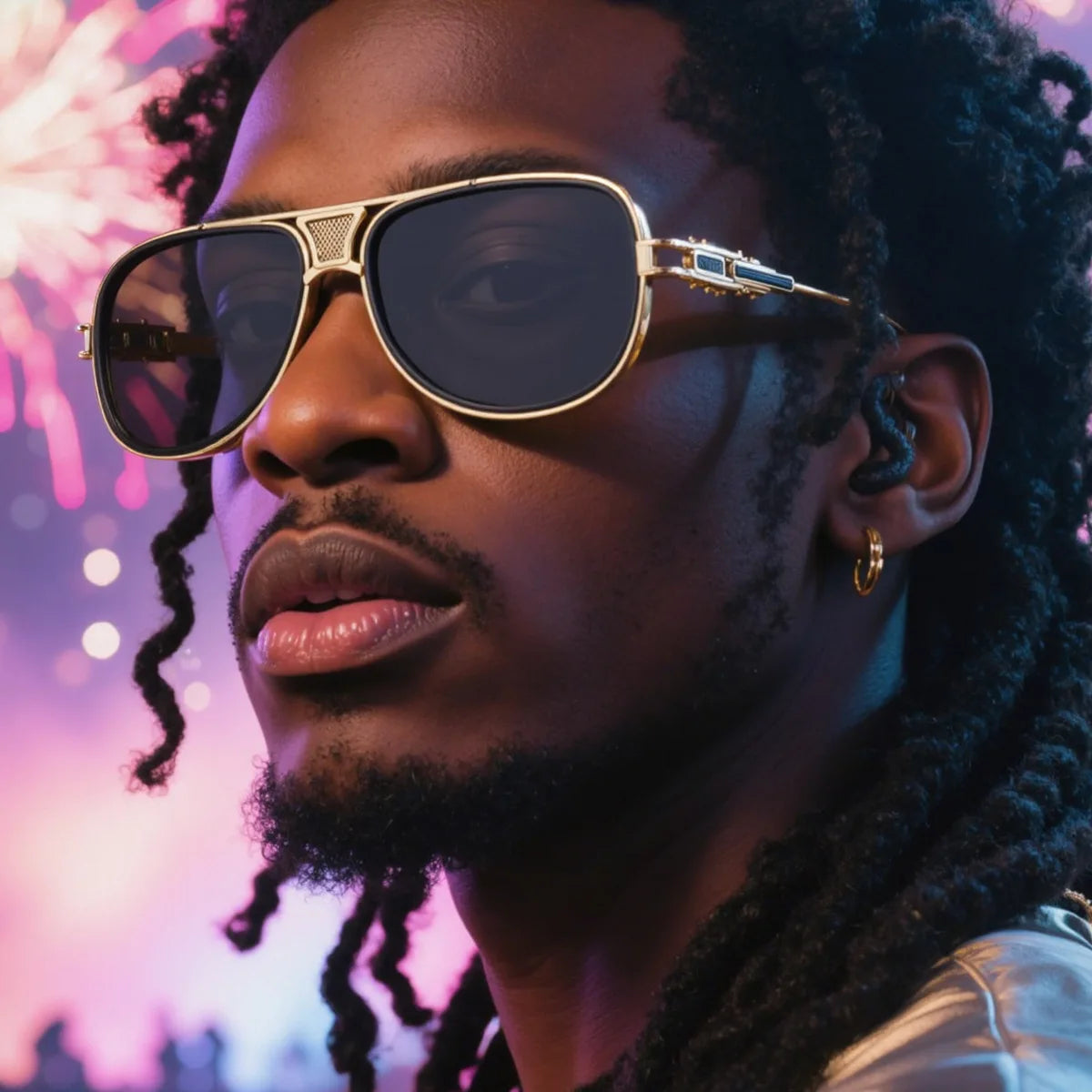 Partagas Men's Punk Aviator Sunglasses UV400