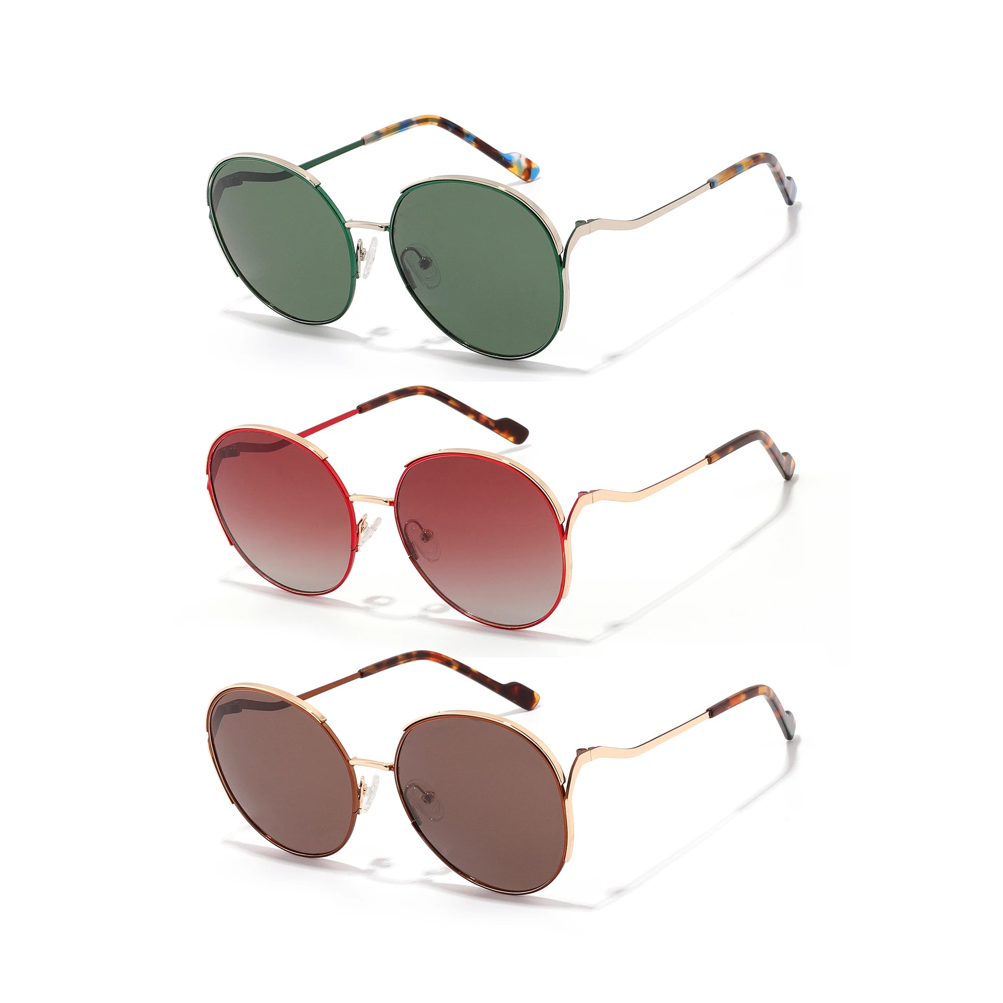 Bold Vintage Gold Oval Sunglasses for Men & Women