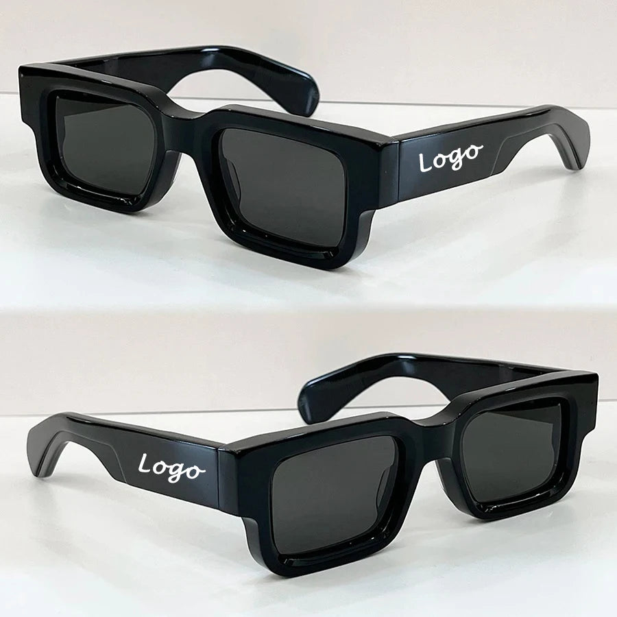 Vintage Rectangle Sunglasses UV400 Chunky Frames Unisex Fashion