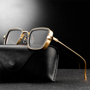 Men's Vintage Square Metal Sunglasses UV400 Classic Punk Style