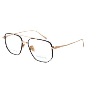 Titanium Gold Rectangular Blue Light Glasses for Reading