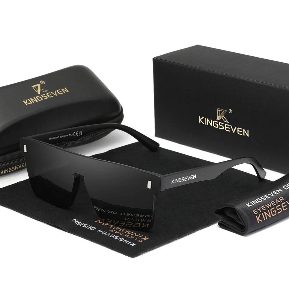 KINGSEVEN UV400 Square Sunglasses for Men & Women
