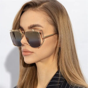 Luxury Metal-Frame Retro Sunglasses