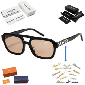 Aviation Acetate Square Sunglasses for Men & Women