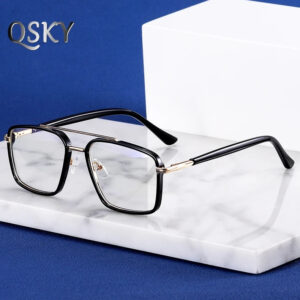 Men's Blue Light Blocking Metal Glasses Frame