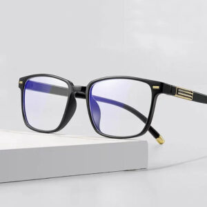 Men's Black Anti-Blue Light Reading Glasses with Custom Logo