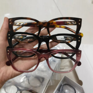 Women's CAT Acetate Optical Glasses with Metal Temples