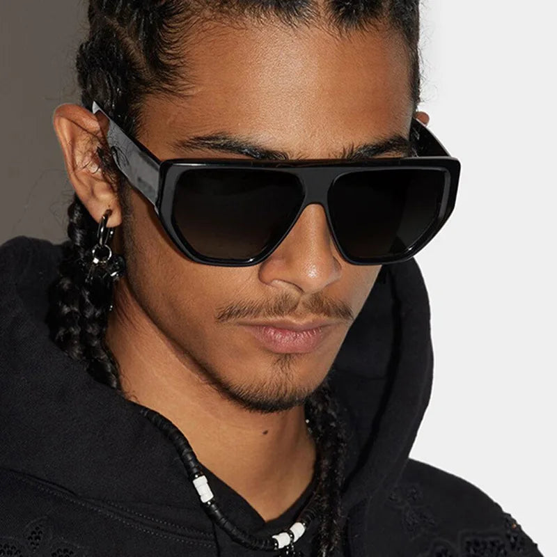 Men's Retro Square Sunglasses Large Frame Unisex Custom Logo