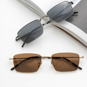 Vintage Titanium Square Sunglasses Unisex Designer Quality