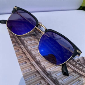 Qingqing Photochromic Half Frame Eyeglasses Blue/Black Unisex