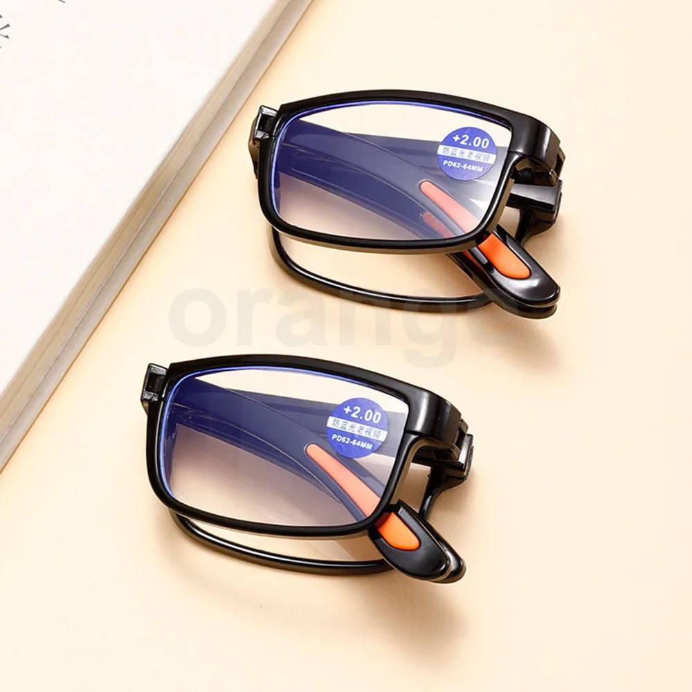 Folding Orange Reading Glasses - Unisex & Fashionable