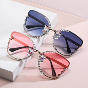 Luxury Rhinestone Butterfly Sunglasses for Women