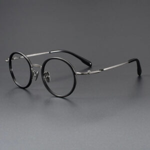 Luxury Titanium Round Eyeglasses
