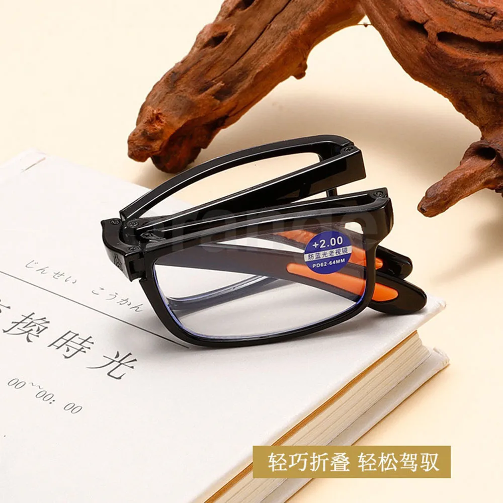 Folding Orange Reading Glasses - Unisex & Fashionable