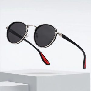 Retro Metal Bezel Round Frame Men's Sunglasses