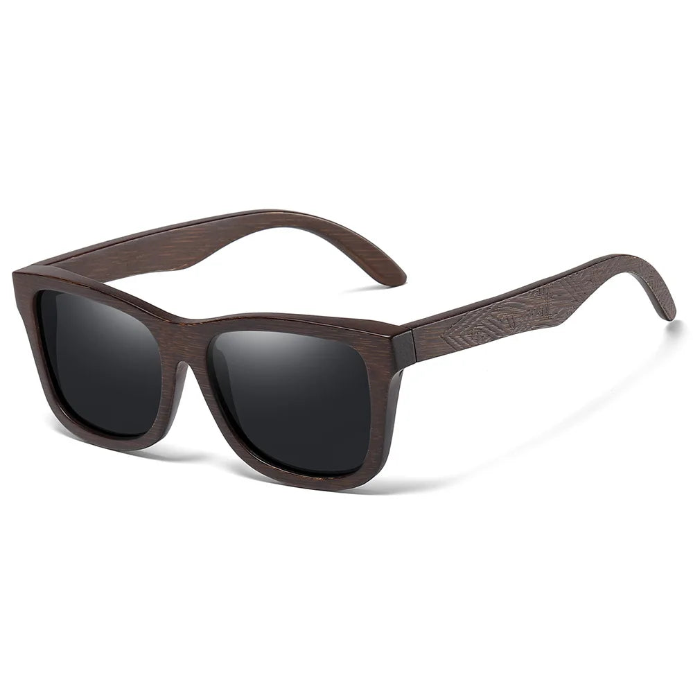 Wood Frame Polarized Sunglasses - Image 7