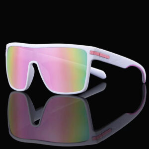 Oversized Transparent Frame Polarized Sunglasses